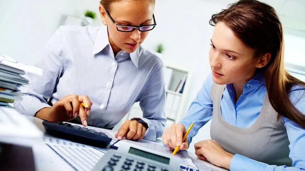 CPA reviewing bookkeeping records